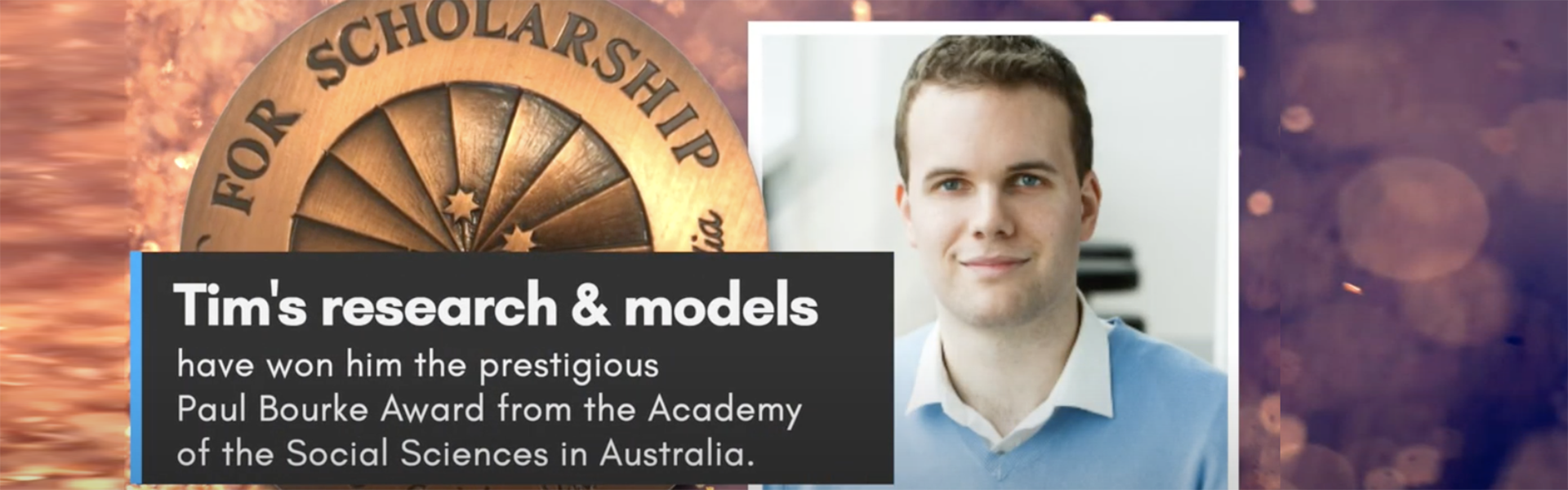 Timothy Neal honoured with the 2021 Paul Bourke Award for Early Career Research 