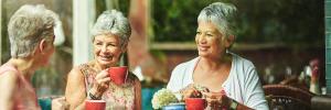 Pensioners enjoying a cup of tea Pensioners enjoying a cup of tea