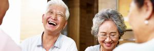 Elderly couple enjoying life