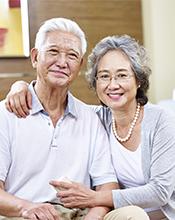 Healthy elderly couple