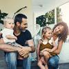 Young family at home